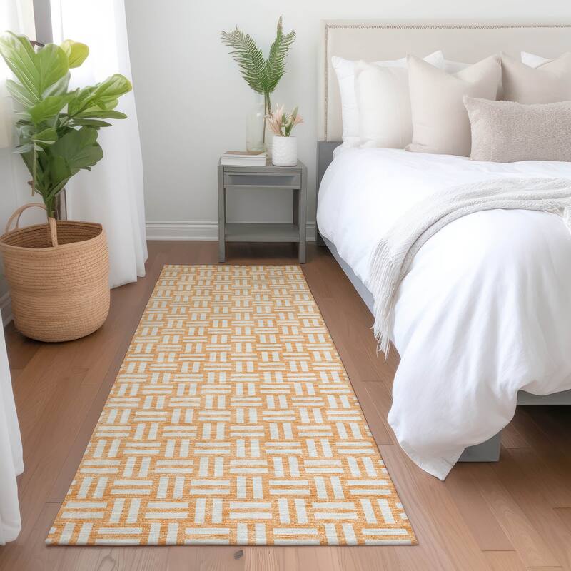 Premium Washable Super Soft Modern Weave Mayfield Rug - Peach - 2'3" x 7'6"