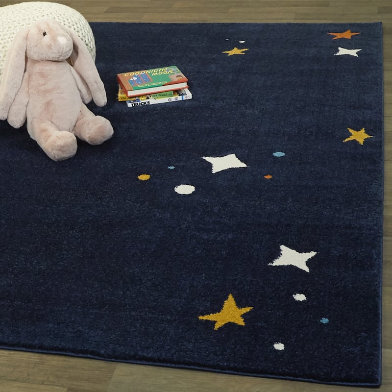 Mod-Tod Copernicus Kids Space Area Rug - 3'11" x 5'7" - Navy - Rectangle