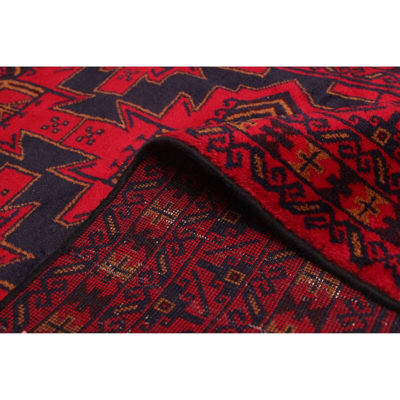 ECARPETGALLERY Hand-knotted Teimani Red Wool Rug - 3'5 x 6'7