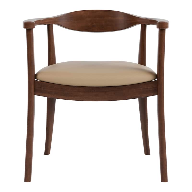 Furniture of America Abigail I Mid-Century Modern 7-Piece Rich Walnut Solid Wood Dining Set