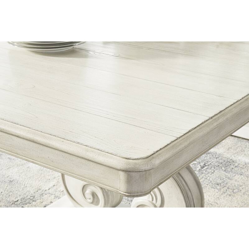 Signature Design by Ashley Arlendyne White Dining Extension Table - 44"W x 108.25"D x 30.5"H