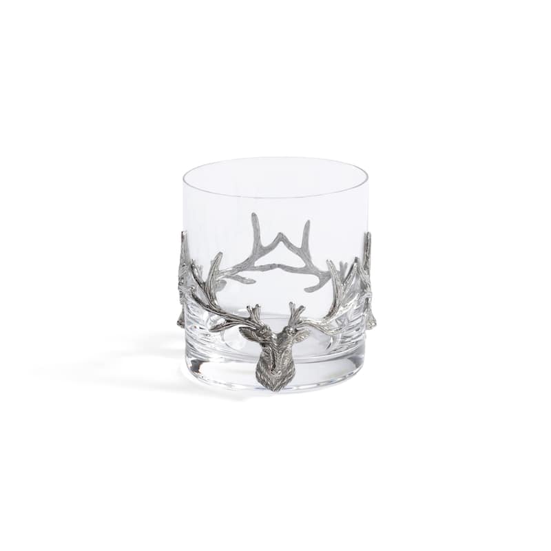 St. Anton Pewter & Glass Rock Glass - Small- 9.47 oz/ 280 ml