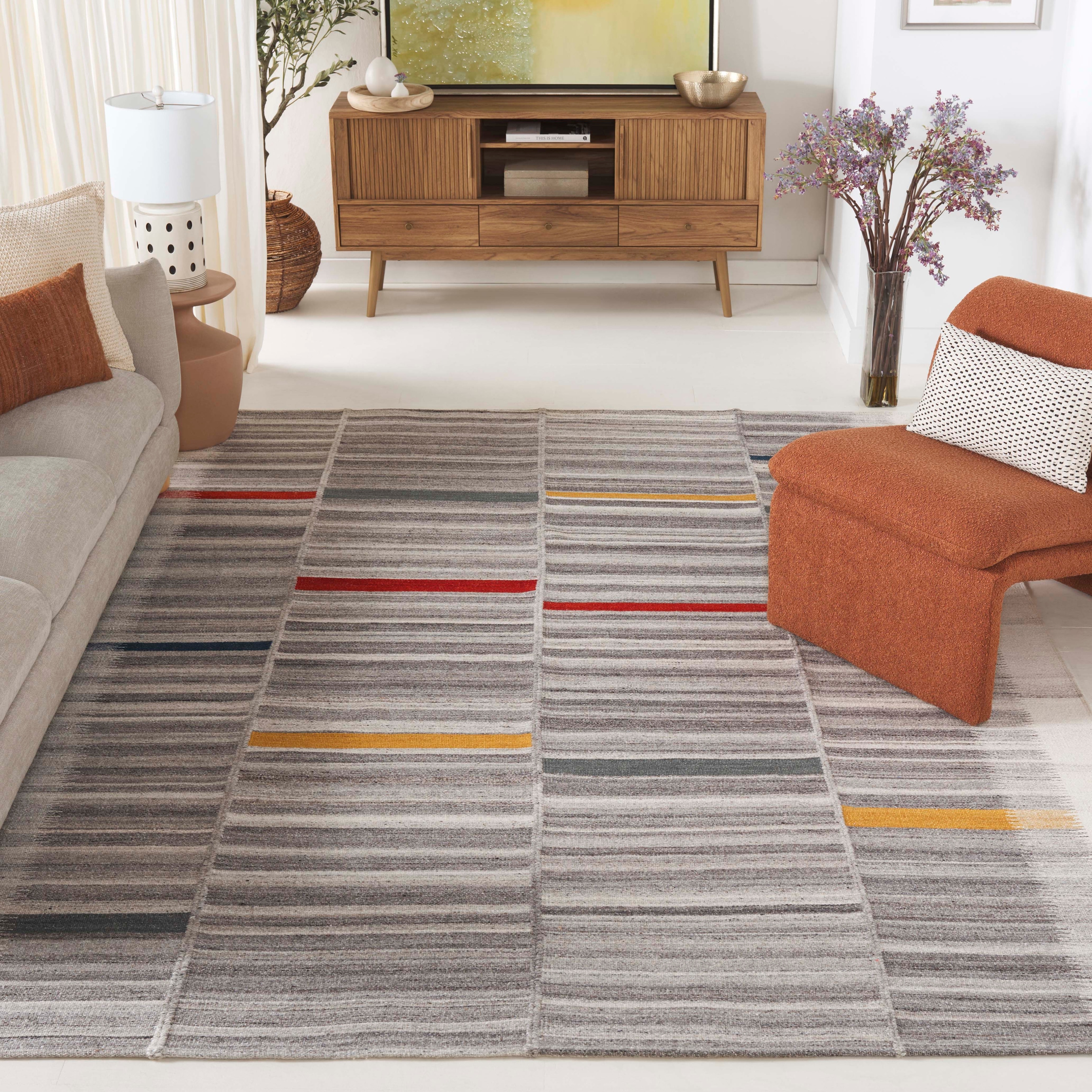 SAFAVIEH Handmade Kilim Ziynet Boho Stripe Wool Rug