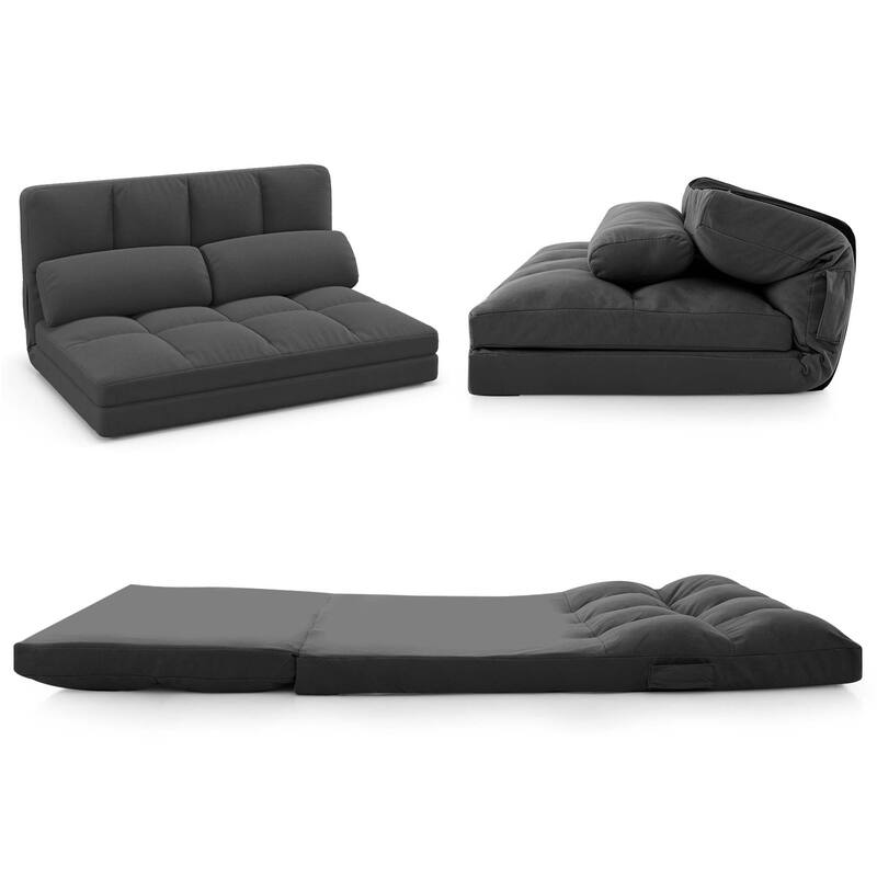 Costway Floor Sofa Bed with 2 Pillows 6 Positions Adjustable Backrest - See Details