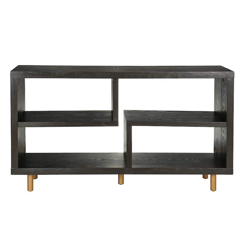 StyleCraft Norman Wyatt Home - 3-Tier Open Console - Ebony Woodgrain - Ebony Woodgrain