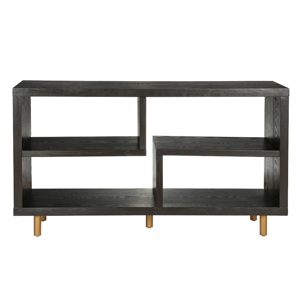 StyleCraft Norman Wyatt Home - 3-Tier Open Console - Ebony Woodgrain