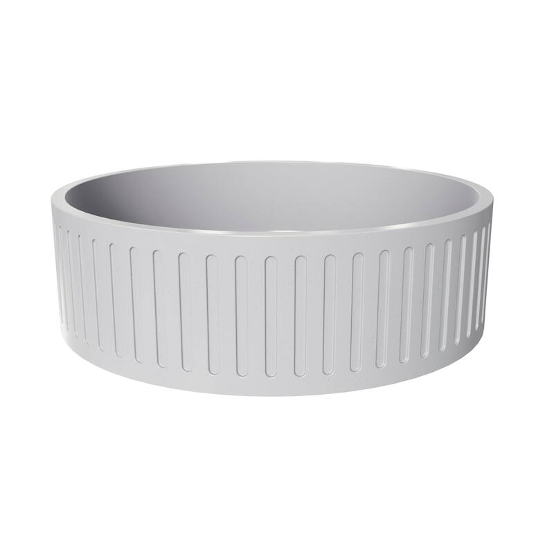 Topcraft 15'' Concrete Round Bathroom Vessel Sink - Grey