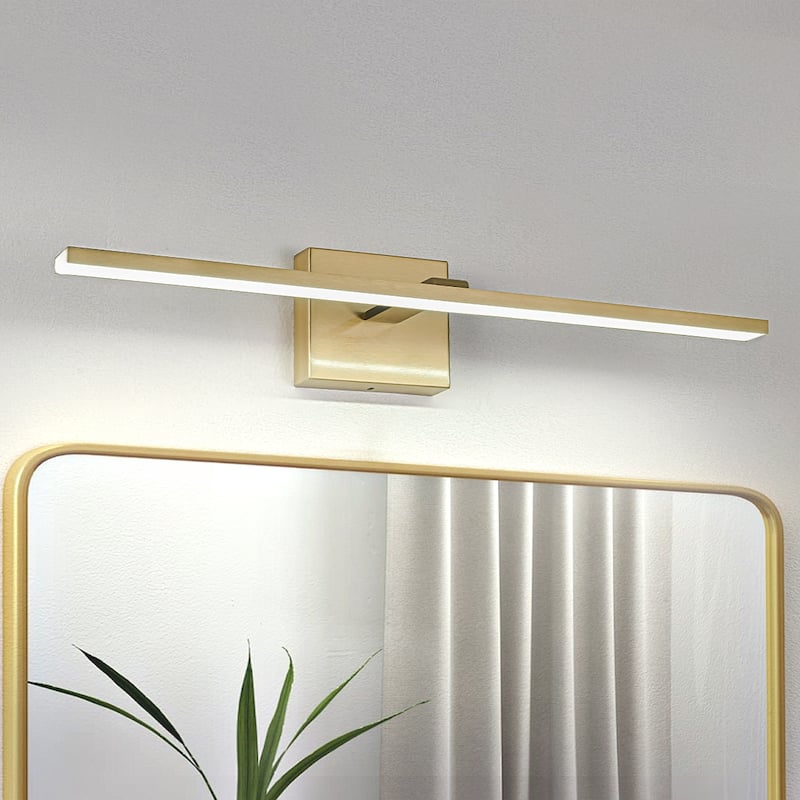 Minimalist Linear LED Vanity Light Dimmable Wall Sconce Light Bar - Gold