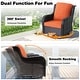 preview thumbnail 17 of 35, OVIOS 8-Piece Wicker Swivel Chair Patio Conversation Set
