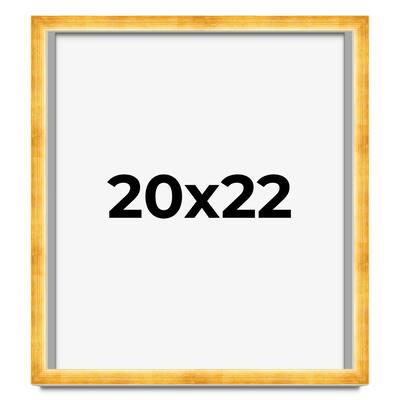 20x22 Shadow Box Frame Gold | 1.625 Inches Deep Real Wood Traditional