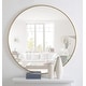 preview thumbnail 14 of 186, Carson Carrington Labbemala Metal Frame Round Mirror