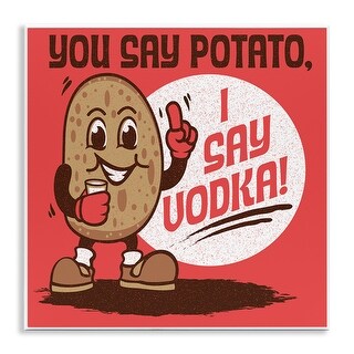 Stupell Funny Potato & Vodka Wall Plaque Art Design By Jedco