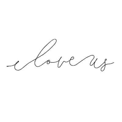 I Love Us Wire Script Wall Words