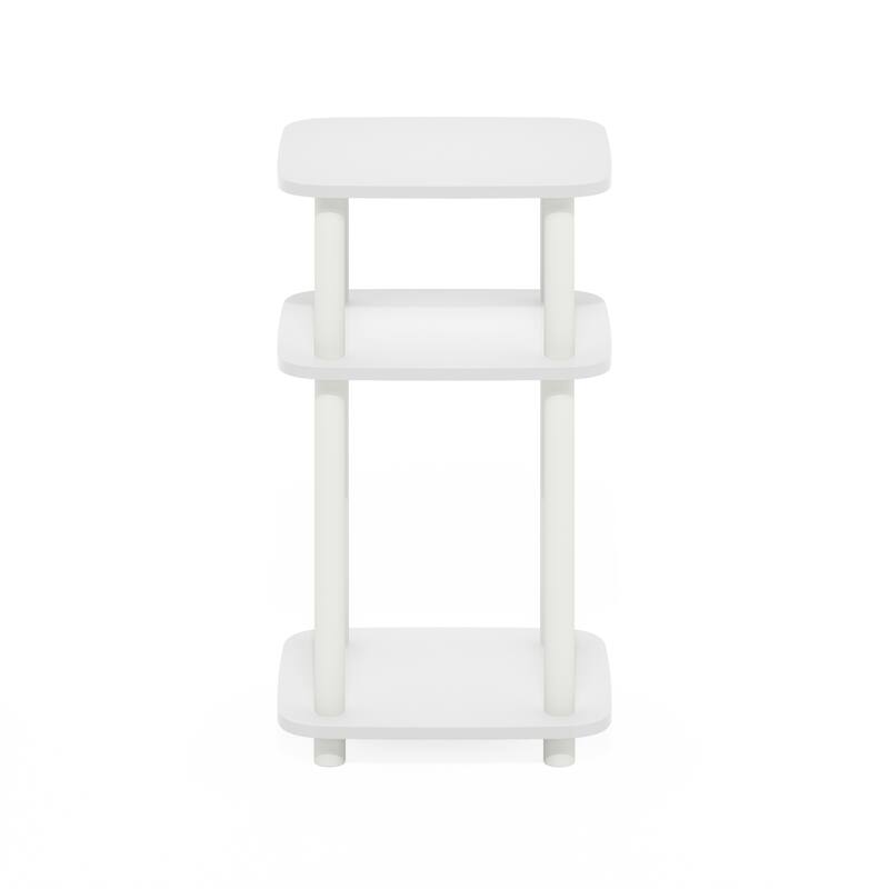 Furinno Just 3-Tier Turn-N-Tube Curve End Table, Side Table, 1-Pack