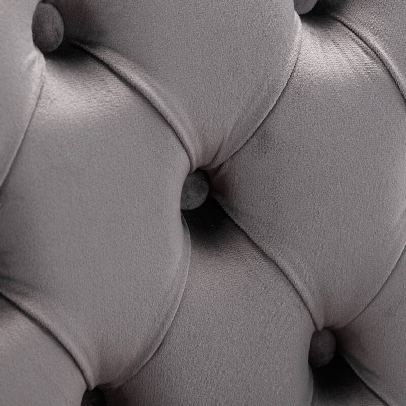 GDF Studio - Riveton Modern Velvet Upholstered 26" Counter Height Bar Stools with Button Tufted Back & Rivet Trim (Set of 2)