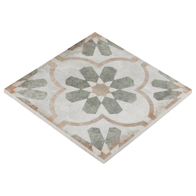 Merola Tile D'Anticatto Decor Florence 8-3/4" x 8-3/4" Porcelain Floor and Wall Tile