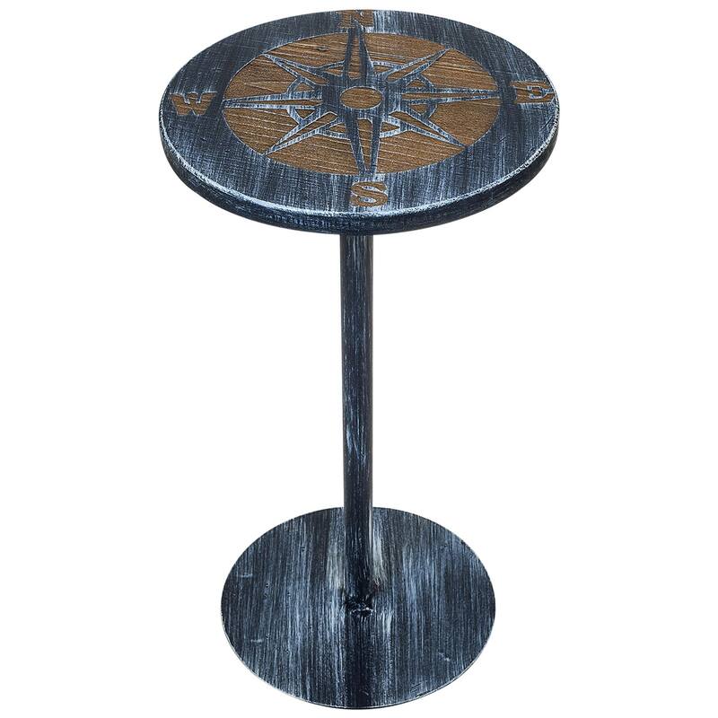 Coastal Round Drink Table - Compass