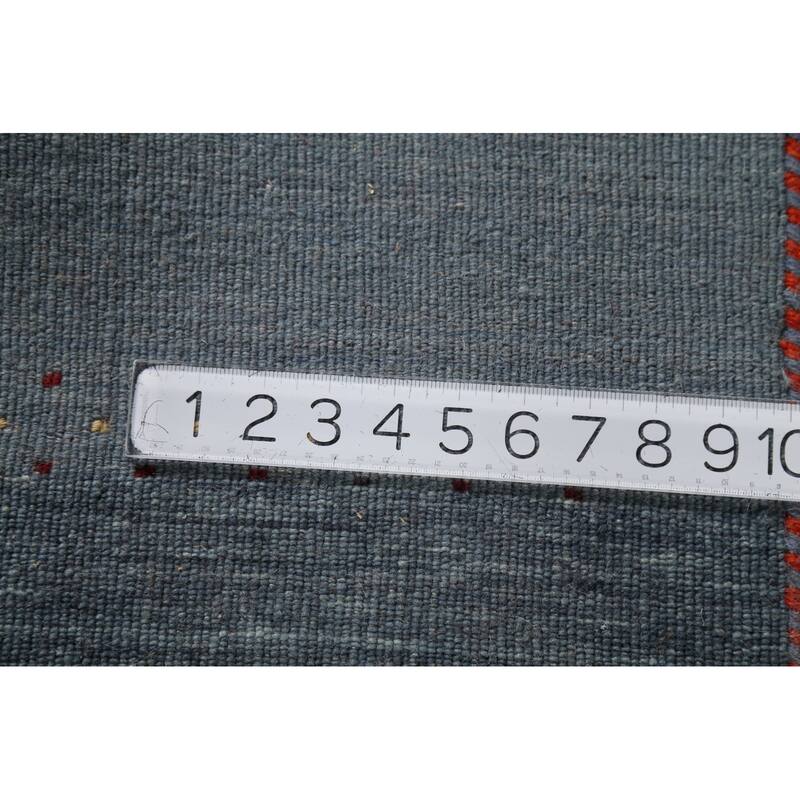 Tribal Gabbeh Area Rug Hand-Knotted Wool Carpet - 6'8"x 9'10"
