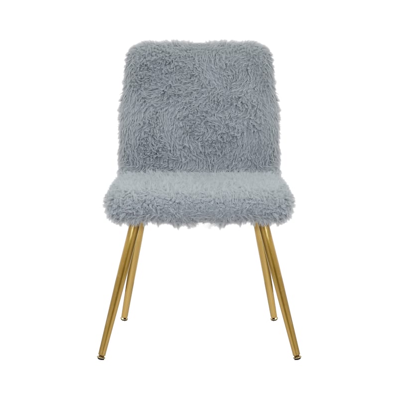 Porthos Home Gwen Dining Chairs, Plush Upholstery, Gold Legs, Armless