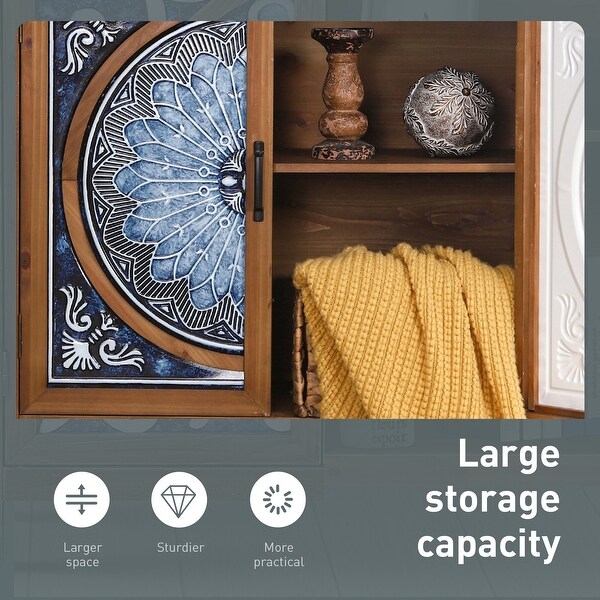 Vintage Storage Accent Cabinets for Bedroom Living Room Small