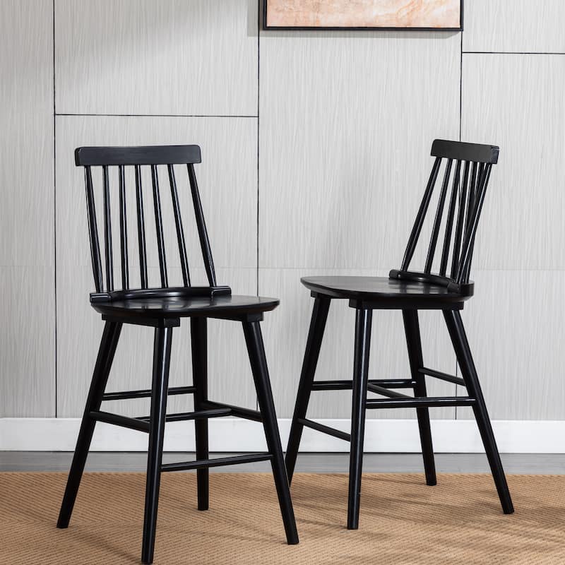 Farmhouse 24" Spindle Wood Counter Stools
