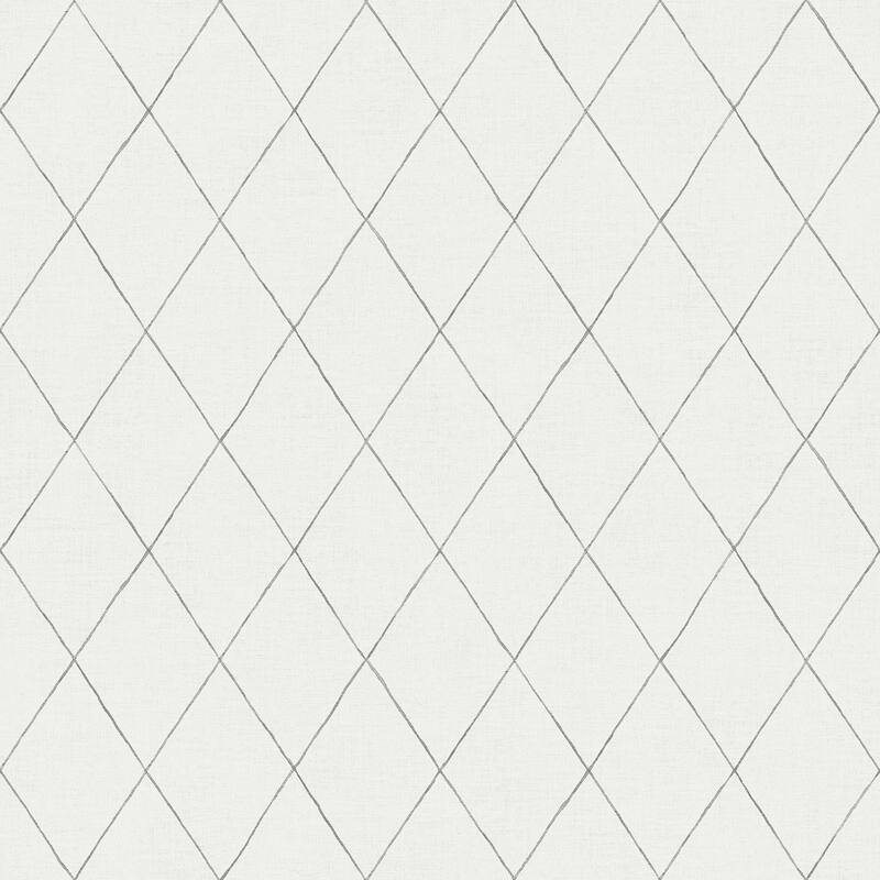 A-Street Prints Rhombus Grey Geometric Wallpaper