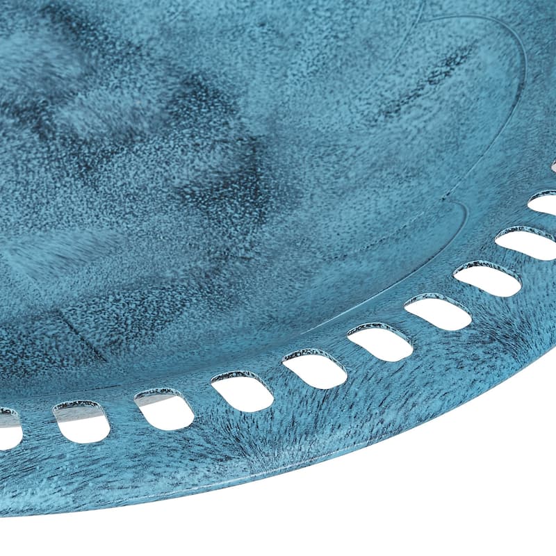 Javlergo 28" Pedestal Outdoor Bird Bath for Outside Vintage Bronze Polyresin Lightweight Antique