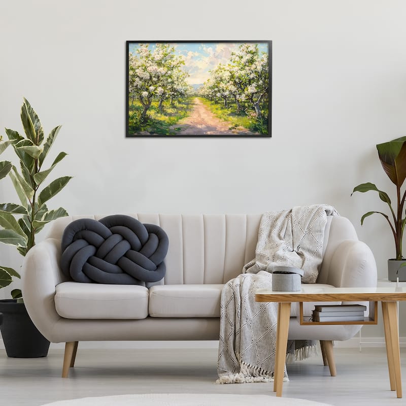 Stupell Path Through Flowering Trees Framed Giclee Art Design By LSR Creative Studio