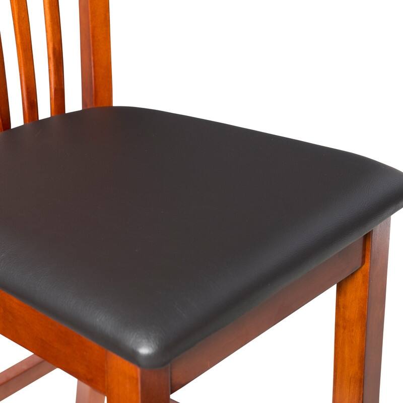 Linon Floresti Dark Cherry Mission-back Counter Stool - N/A