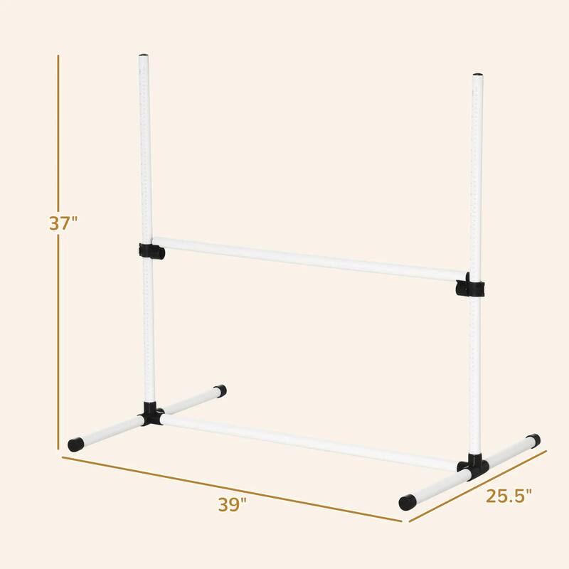 6PCS Dog Agility Set with Adjustable Height Jump Bars, Carry Bag