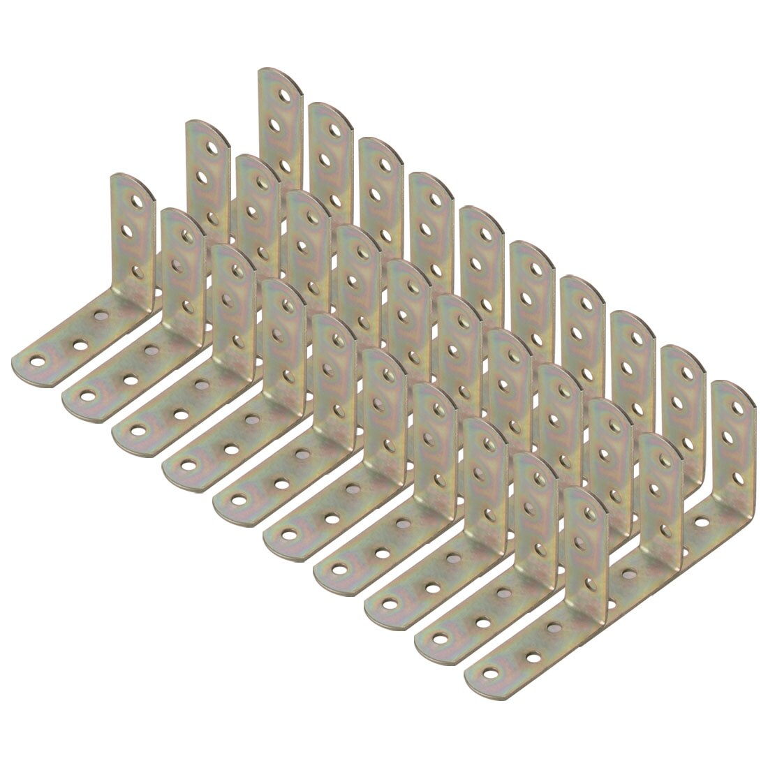 Uxcell 6pcs Angle Bracket Metal 16x16mm Black Corner Brace Fastener L Shaped Right Angle Brackets Corner Protector Shelf Support With Screws For Furniture Braces Joist Hangers Industrial Scientific
