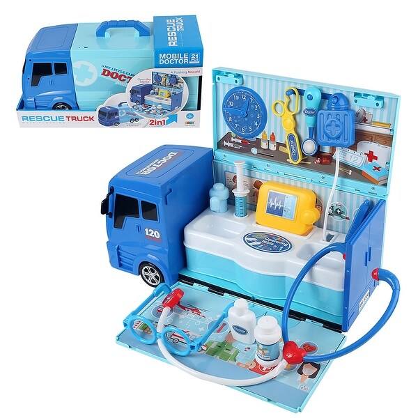 Pretend Play Doctor Set Portable Medical Ambulance Learning Kit - 9'6" x 13'. Opens flyout.
