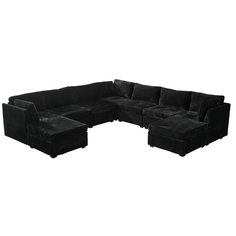OVIOS Modern L-Shaped Fabric Sofa​