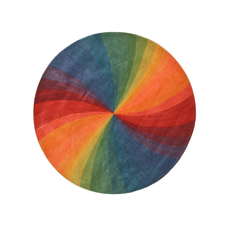 Lollipop Contemporary Abstract Swirl Area Rug - Elegant and Timeless Design