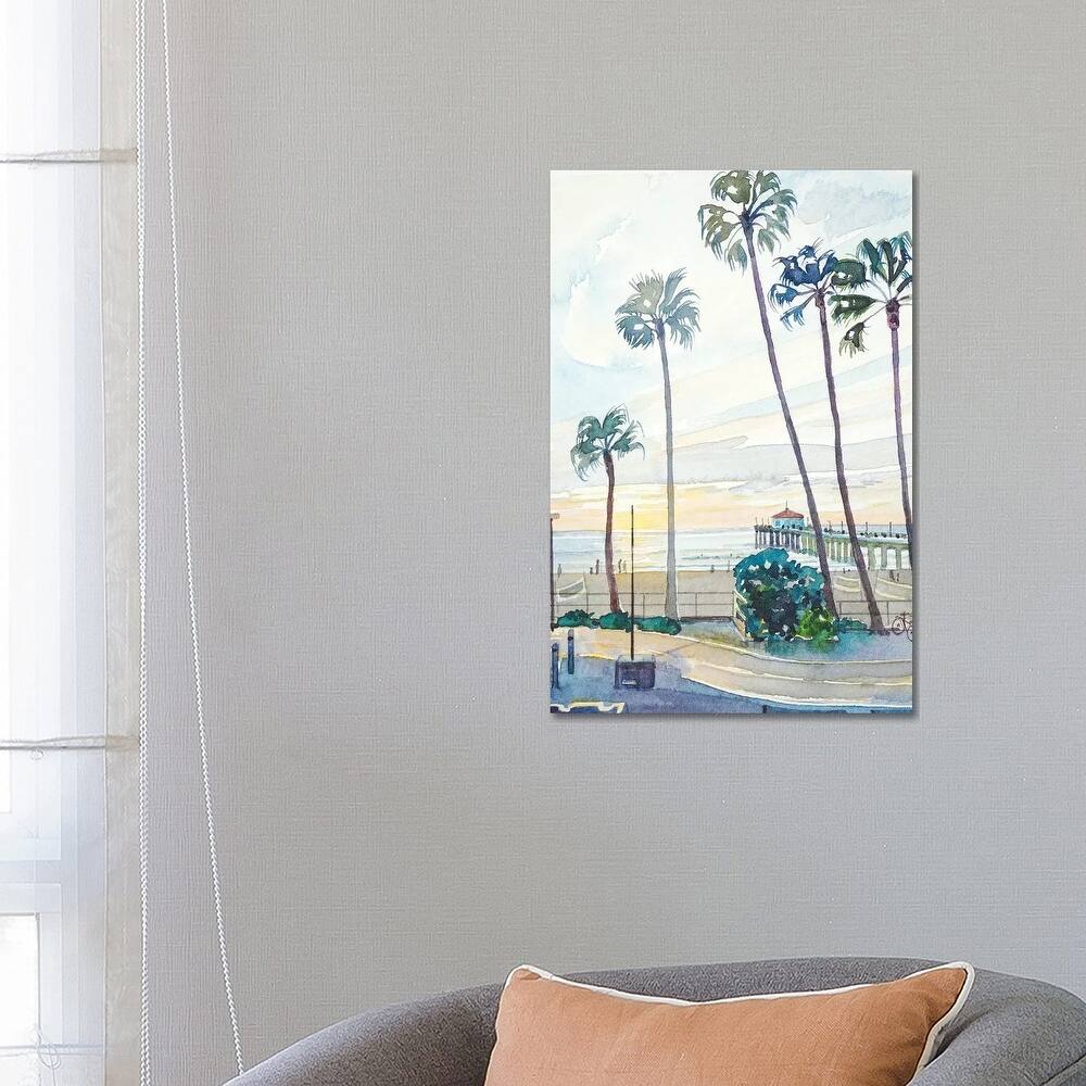 iCanvas "Manhattan Beach Pier" by Luisa Millicent Canvas Print