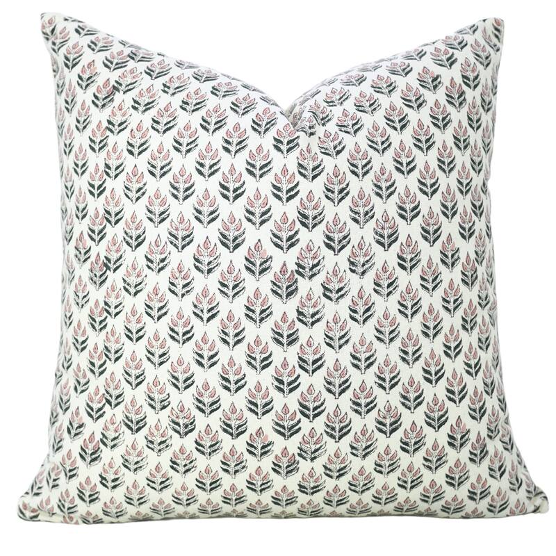 Fabdivine Cotton Fabric Block Print Farmhouse Pillow or Cushion Case