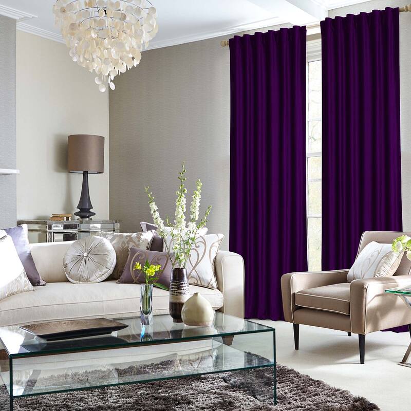 Luxury Velvet Room Darkening Window Curtains - Solid Colors, 2 Panels