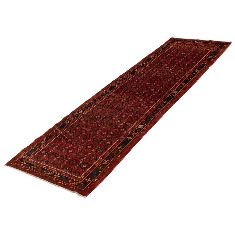 ECARPETGALLERY Hand-knotted Andelz Red Wool Rug - 3'9 x 12'10