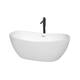 Option White / Shiny White Trim / Matte Black Faucet