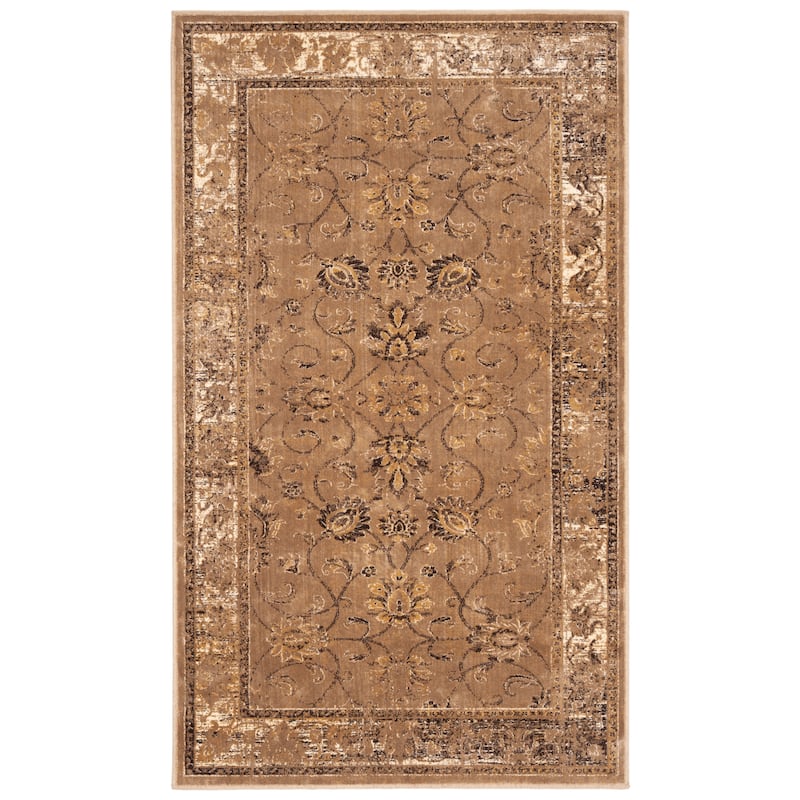 SAFAVIEH Helve Vintage Distressed Boho Oriental Area Rug - 4' x 5' 7" - Light Taupe - Rectangle