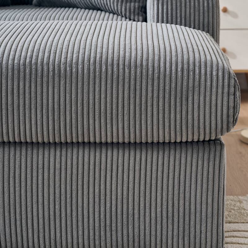 Chaise Lounge Chair with Storage Ottoman, Leisure Armchair with Cup Holder, Accent Chair with USB Charging Port