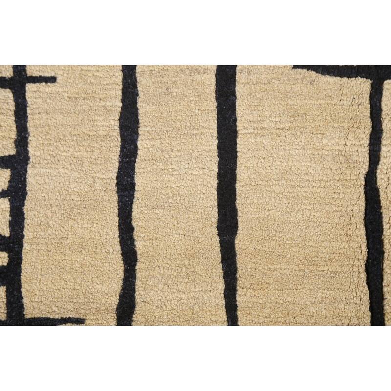 Vegetable Dye Abstract Nepalese Oriental Area Rug Wool Hand-knotted - 6'2" x 9'4"