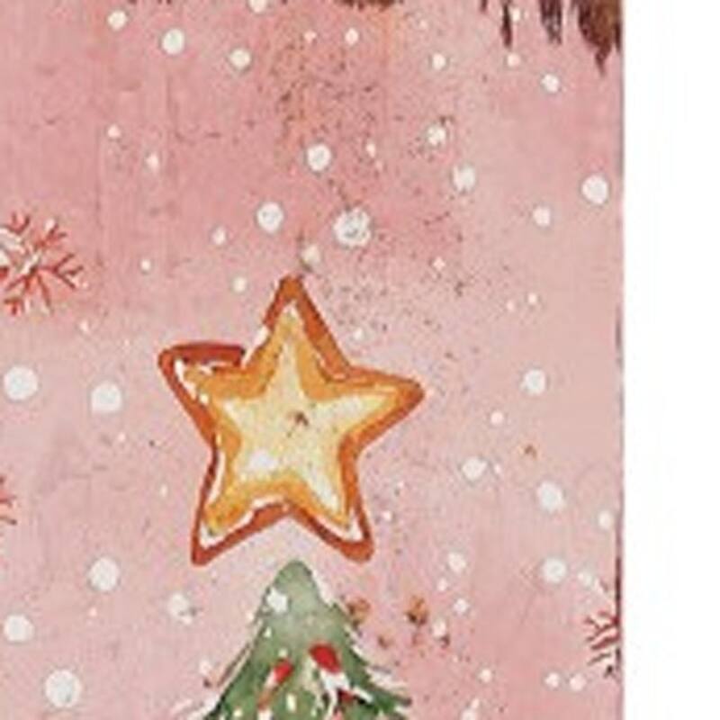 HomeRoots 42" Pink Red And White Solid Wood Christmas Gingerbread Garden Stake