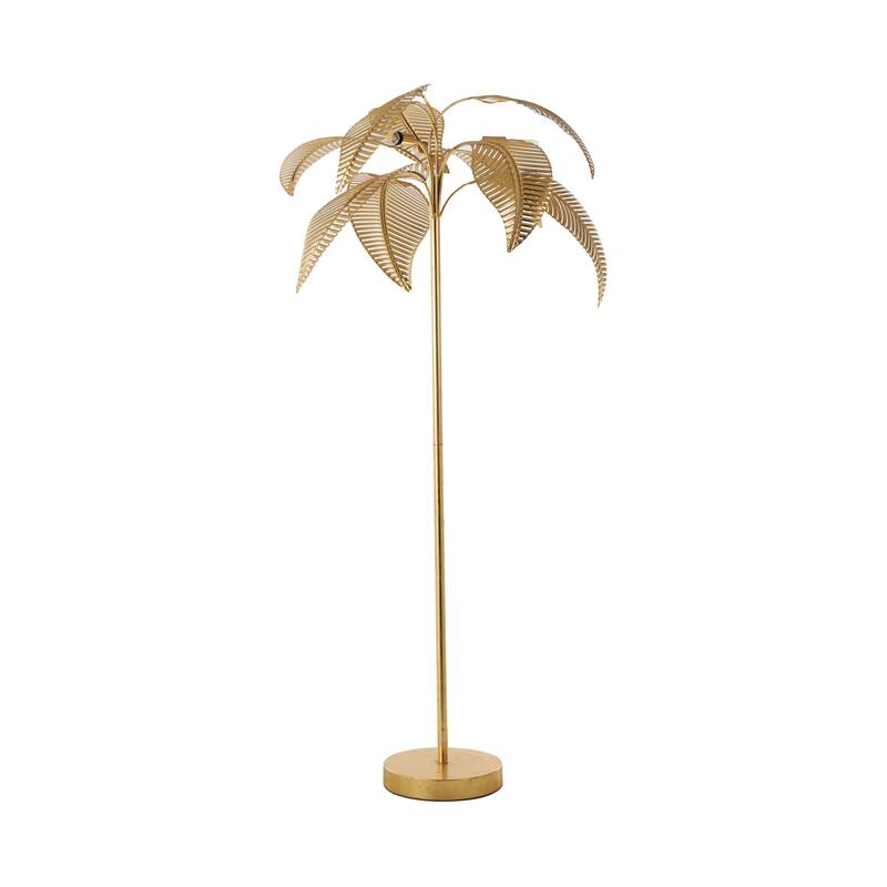 Metal Tree Table Lamp or Floor Lamp with Round Base - Gold - Roche River Decor