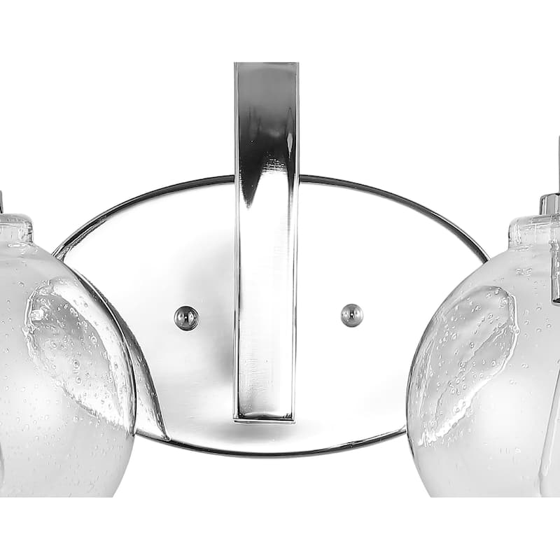 Staunton Iron/Seeded Glass Cottage Rustic LED Vanity Light, by JONATHAN Y