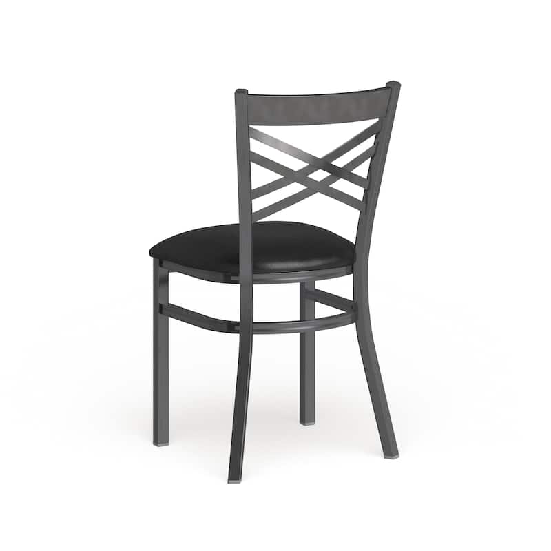 Steel X-back Restaurant Chair - 16.5"W x 17"D x 32.25"H