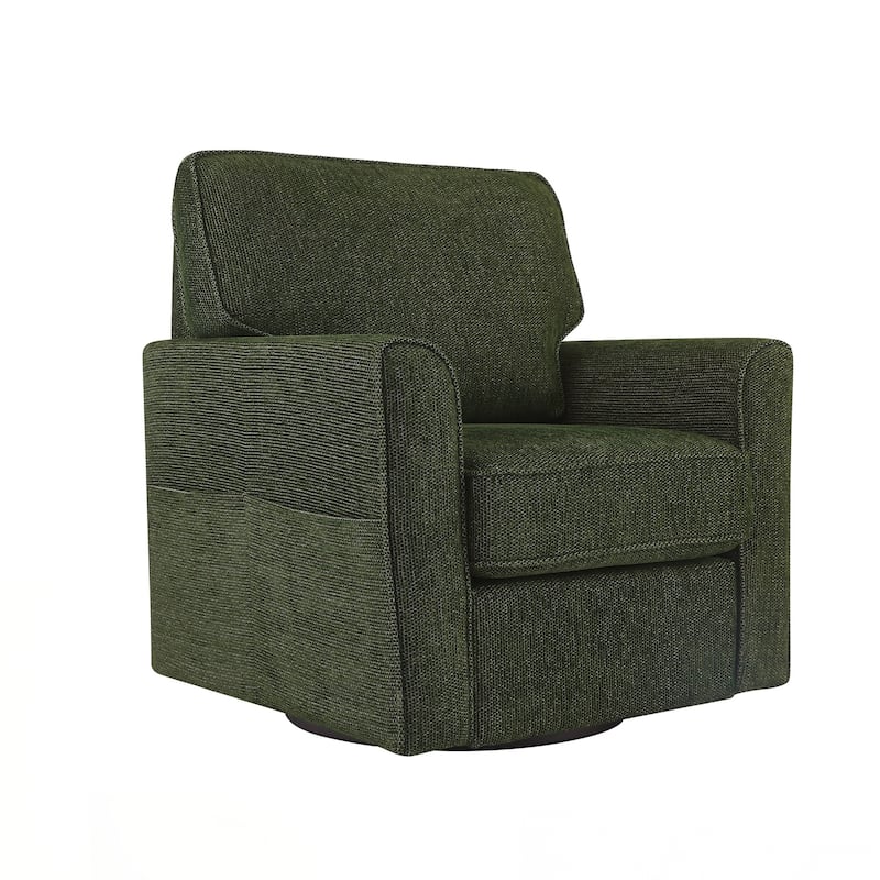 360° Swivel Chair Accent Barrel Armchair Swivel Sofa Chair with Side Pockets for Living Room, Bedroom, Office and Hotel