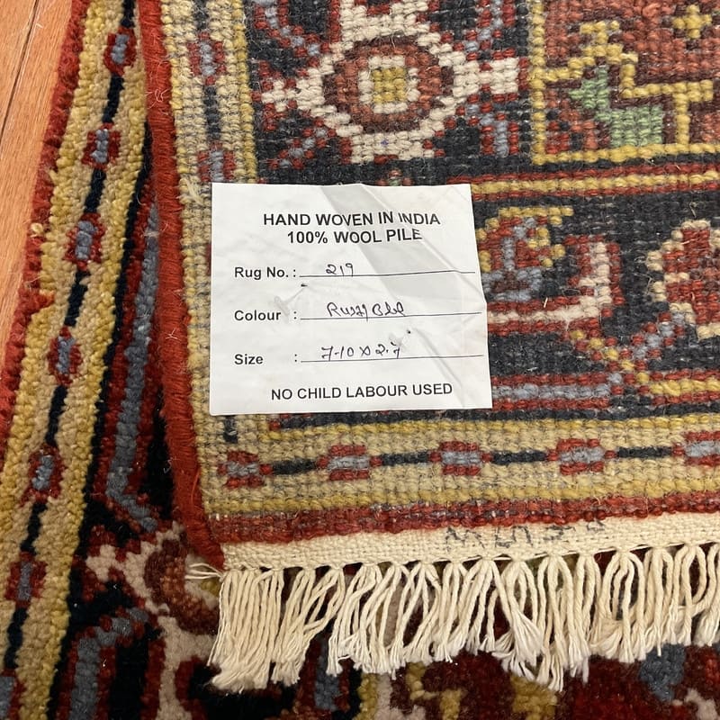 Handmade One-of-a-Kind Heriz Wool Oriental Rug 2'7 x 7'10 - 2.7 x 7.10