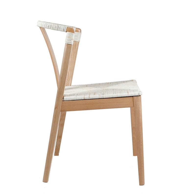 Linon Fishel Solid Natural Wood Dining Chair