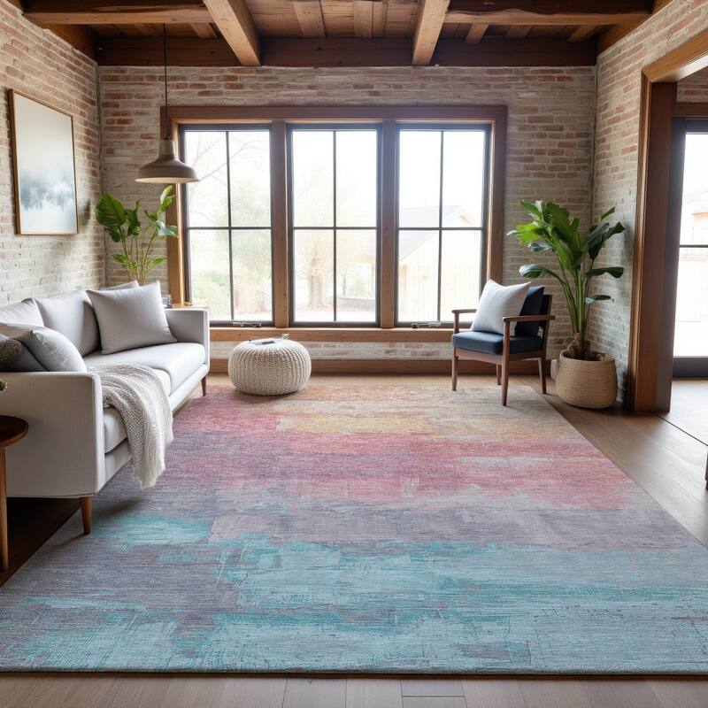 Premium Washable Super Soft Modern Brushstrokes Mayfield Rug